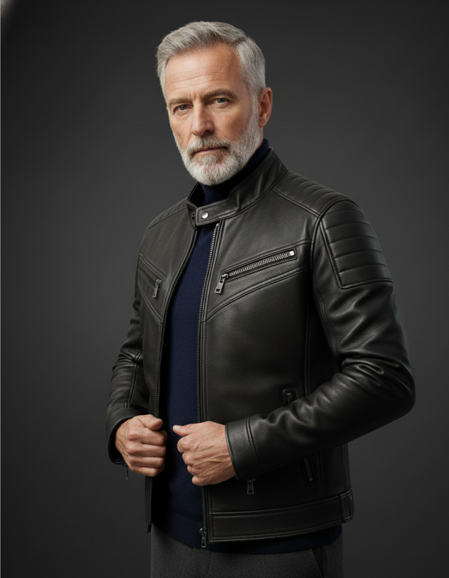 ( BLACK FRIDAY ) CHAQUETA CUERO PARA HOMBRE